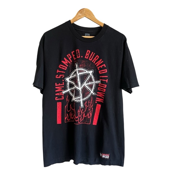 Authentic WWE Wear Seth Rollins Came Stomped Burned It Down Graphic T Shirt - Picture 1 of 6
